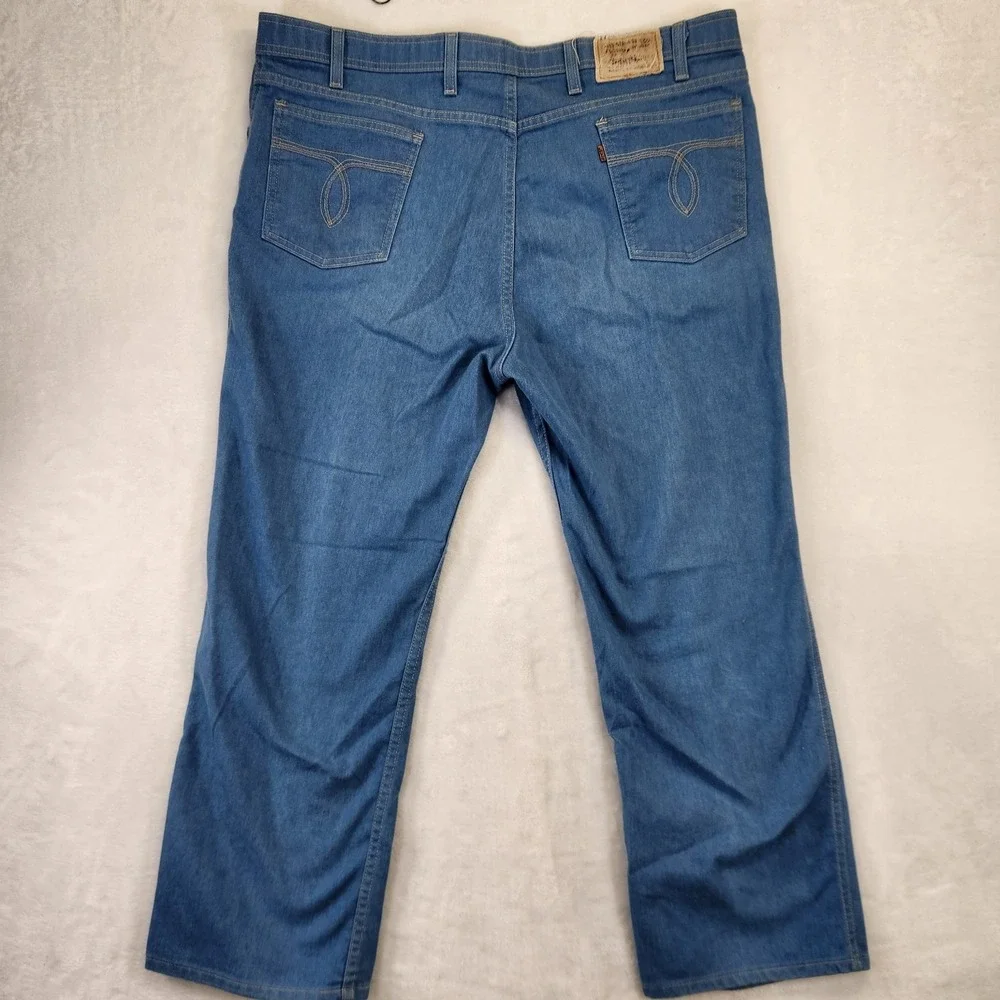 Vtg Levi's Action Jeans 44x30 Made in‎ USA Light Wash Denim Western Work 80s 90s